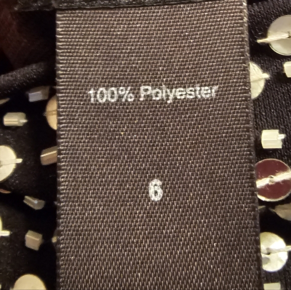 Formal black sequin gown, split in back, open back, Moda International, size 6 - Picture 1 of 7